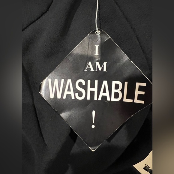 NWT R&M Richards ladies black dress pants sheer overlay with Side slit size 10 - Picture 6 of 6